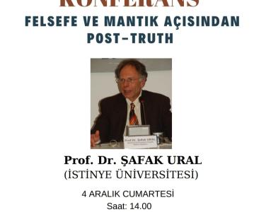 Felsefe Bölüm Başkanı Prof. Dr. Hayri Şafak Ural İlim Dallarının Düşünce Temellerini Araştırma Enstitüsü'nde Konuşma Yaptı