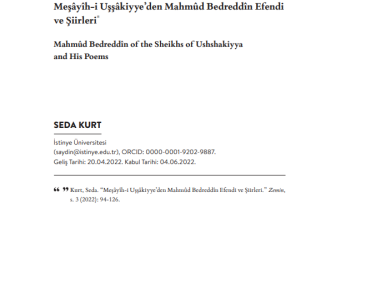 Res. Assist. Dr. Seda Kurt's new article was published in the Zemin Literature Language and Cultural Studies.