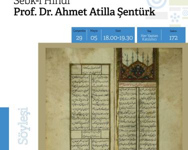 Türk Dili ve Edebiyatı Bölümü Öğretim Üyesi Prof. Dr. Ahmet Atillâ ŞENTÜRK ile Rami Kütüphanesinde her ay düzenlenen ''Divan Sohbetleri'' başlıklı söyleşi serisi devam ediyor. 29 Mayıs 2024 Çarşamba günü gerçekleştirilecek olan söyleşinin konu başlığı ''Nâilî-i Kadîm ve Sebk-i Hindî'' şeklindedir.  • Rezervasyon, Rami Kütüphanesinin web sayfasından yapılmalıdır: https://ramikutuphanesi.gov.tr/tr/etkinlikler/tum-etkinlikler/7ce85865-5f6b-4778-803d-9cbe8b2b1115