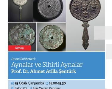 Türk Dili ve Edebiyatı Bölümü Öğretim Üyesi Prof. Dr. Ahmet Atillâ ŞENTÜRK'ün konuşmacı olduğu ''Divan Sohbetleri'' söyleşi serisi Rami Kütüphanesinde devam ediyor. 29 Ocak 2025 Çarşamba Çarşamba günü gerçekleştirilecek olan söyleşinin konu başlığı "Aynalar ve Sihirli Aynalar" şeklindedir.  Rezervasyon, Rami Kütüphanesinin web sayfasından yapılmalıdır: https://ramikutuphanesi.gov.tr/tr/etkinlikler/tum-etkinlikler/8cecf5b8-5de9-4f40-b493-4be1e3da007d