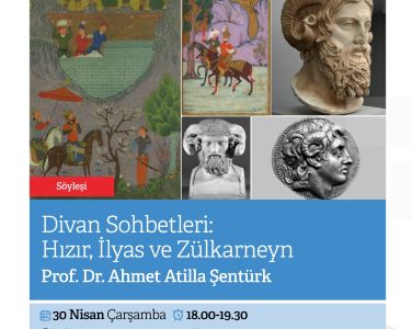 Prof. Dr. Ahmet Atillâ ŞENTÜRK ile Rami Kütüphanesinde düzenlenen "Divan Sohbetleri" söyleşi serisi devam ediyor. 30 Nisan 2025 Çarşamba günü 18.00-19.30 saatleri arasında gerçekleştirilecek olan söyleşinin konu başlığı "Hızır, İlyas ve Zülkarneyn" şeklindedir. Rezervasyon, Rami Kütüphanesinin web sayfasından yapılmalıdır: https://ramikutuphanesi.gov.tr/tr/etkinlikler/tum-etkinlikler/90fbcfb2-95f9-4804-ad07-c59a8d1fed54